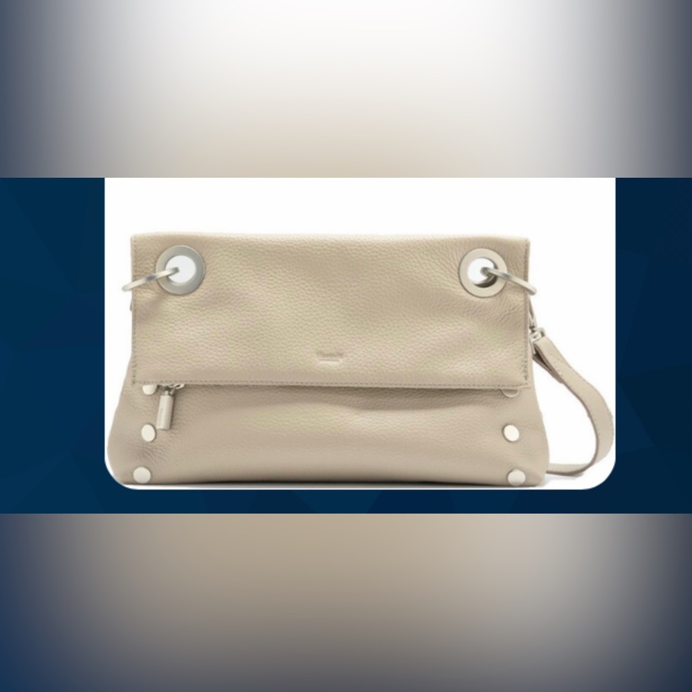 Hammitt VIP MONTANA MED Leather Crossbody Cozy Grey with wallet